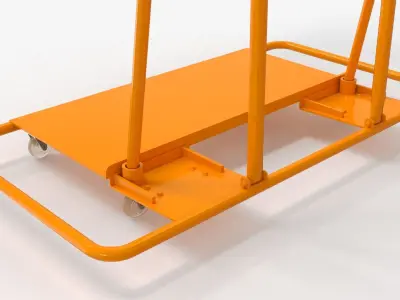 Steel Drywall Cart 3D model
