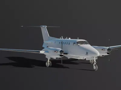 Airplane Beeccraft - RAW - Shadow R1 ISTAR Low-poly 3D model