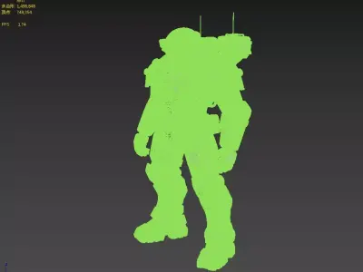 Steel mecha mecha warrior 3D model