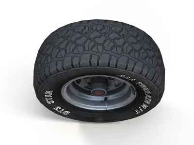 Off Road wheel PBR Low-poly 3D model