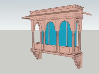 indian jodhpuri stone jharokha 3d modal 3D model