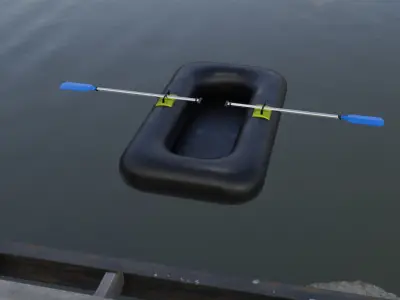 Rubber Dinghy Low-poly 3D model