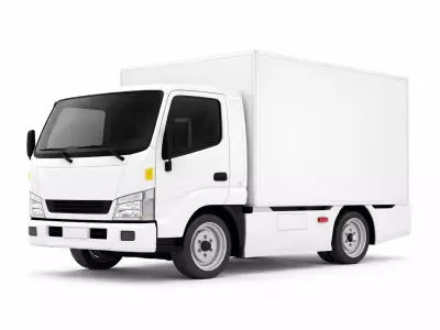 Generic Small Box Cargo Truck Delivery Transport Vehicle 3D model