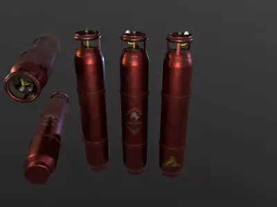 Gas Cylinder Free low-poly 3D model