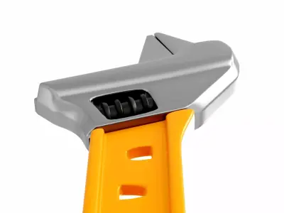 Adjustable wrench 3D model 2