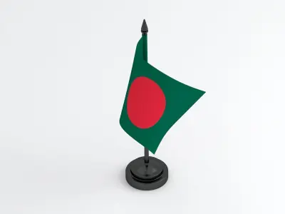 Table Flag Bangladesh 3D model