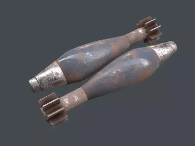 Mortar Projectile 60mm 3D model buy