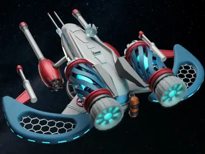 Spaceship 001 3D model