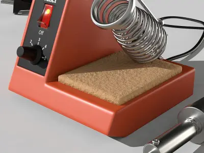Soldering iron station 3D model
