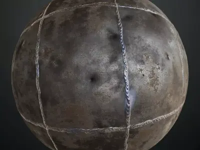 Welded Rusty Industrial Metal Plate PBR Seamless Texture