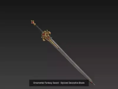 Celestial Blades - Ornamental Fantasy Sword Collection 3D Model Pack