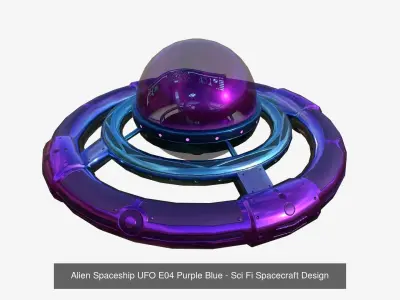 10 Alien Spaceship UFO E Collection - Sci Fi Spacecraft Design 3D Model Pack
