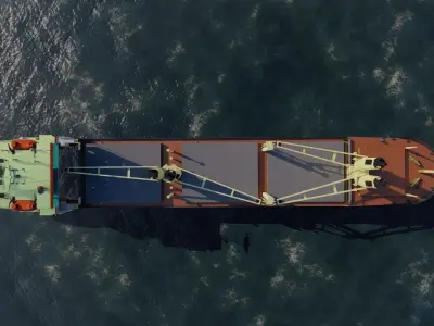 collection ships-Bulk carrier ship-tanker ship 3D model 2