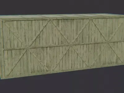 Military Green Cargo Crate Low-poly 3D model