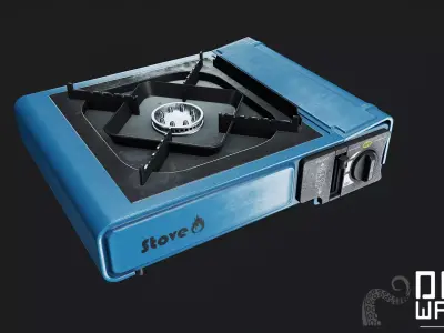 Portable Stove - PBR Game Ready Low-poly 3D model buy