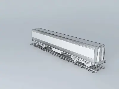 Eco Rail Track 3rd Class Carriage Dummy Old Steam Days.. Free 3D model