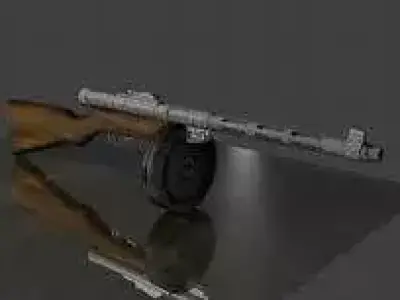 Untextured rifle Free low-poly 3D model