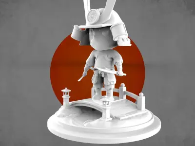 Mini samurai  Free 3D print model