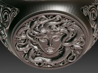 MEDUSA THEMED RING 3D print model