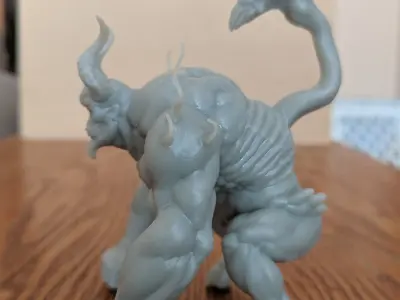 4 eyes toy of demon on table 3D print model