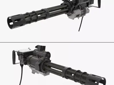 M134 Minigun Collection 3D Model Pack