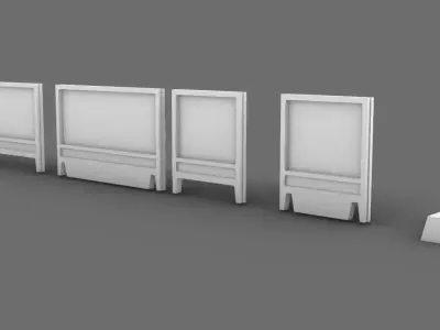 Type 4 soviet industrial concrete fence PO-2 3D print model 3D print model