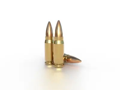 58 x 21mm Chinese Ammo Low-poly 3D model