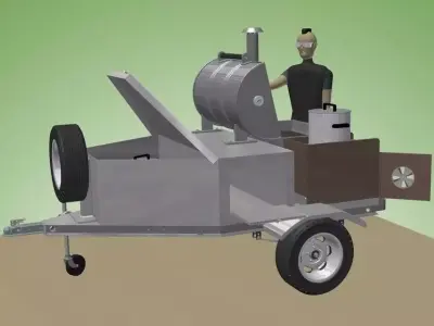 BBQ Smoker-Grill Mobile Free 3D model