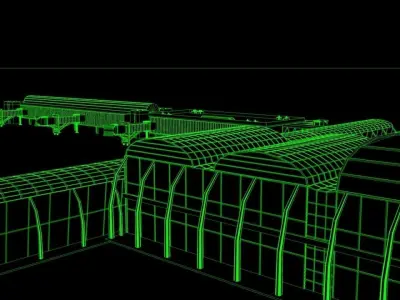 airport set of pipes 3D model