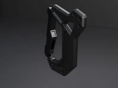 Climbing Carabiner Clip  metal piece 3D model
