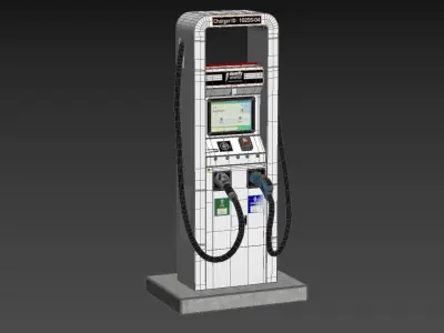 Electric Vehicle Charging Station Electrify America Part 1 3D model