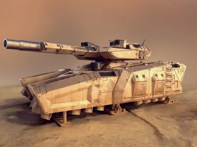 Tempest Hover Tank Low-poly 3D model