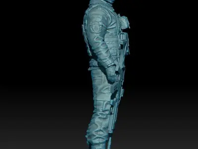 SPANISH SOLDIER IN AFGHANISTAN 02 3D print model
