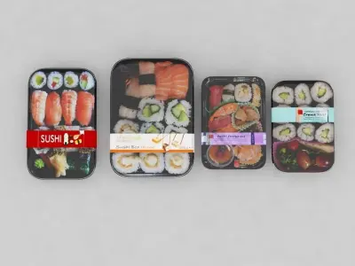 Sushi Takeaway 3D model