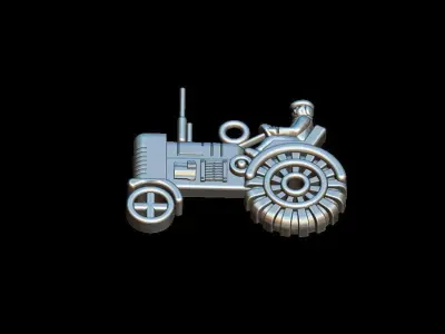 Farm tractor pendant 3D print model
