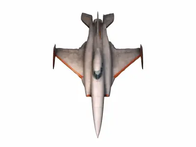 3d Model Jet Plane Flying Over Clouds 3D model