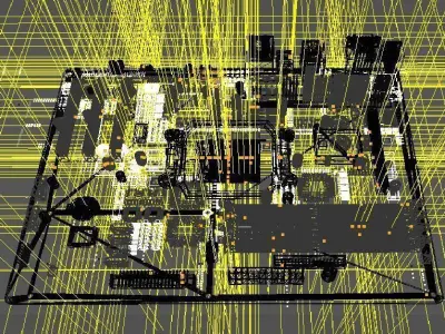 Motherbroad computer motherboard 3D model