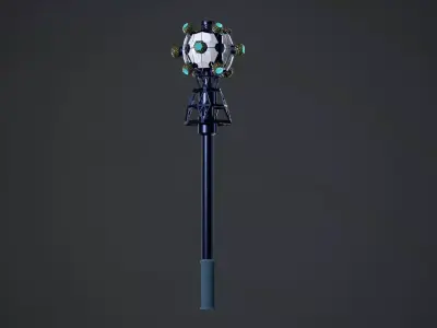 Atomic Star Low-poly 3D model