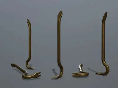 Crowbar hook Low-poly 3D model shop
