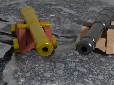 Cannon Free low-poly 3D model purchase