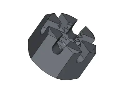 M4 castle nut 3D model