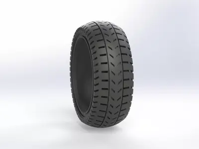 Generic Car Tire  Treaded Rubber Wheel 3D model