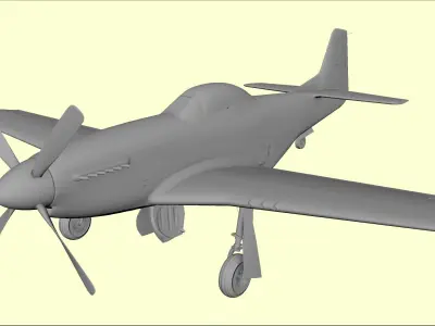 North American P-51 Mustang 3D model 2