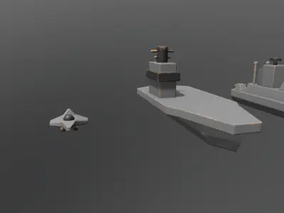 Wooden Toys Boat Pack Low-poly 3D model