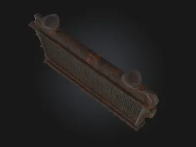 Rusty Radiator  Aged Warmth with Vintage Decay 3D model