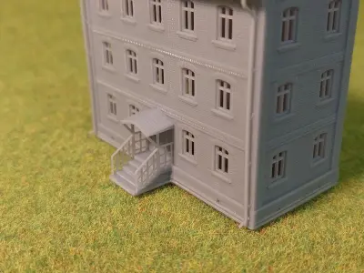 Tenement house 1-87 resin 3D print model
