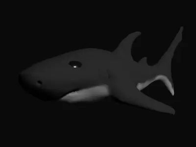 Shark model and texuerd Free low-poly 3D model