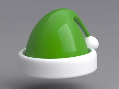 Christmas Hat Green 3D model