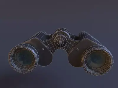 Realistic Binoculars Low Poly 3D Model PBR 3D model Low-poly 3D model