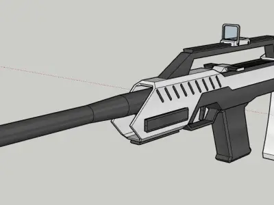 Weapons set Alpha-1 Low-poly 3D model
